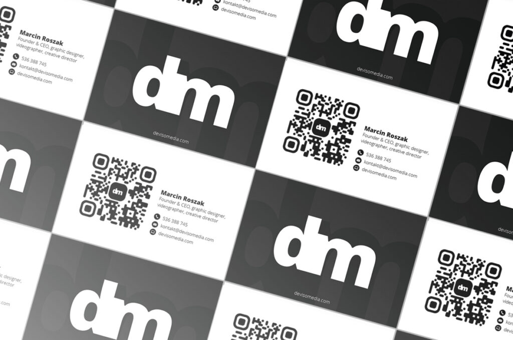 Wizytówki mockup projekt Devisomedia agencja reklamowa Marcin Roszak
